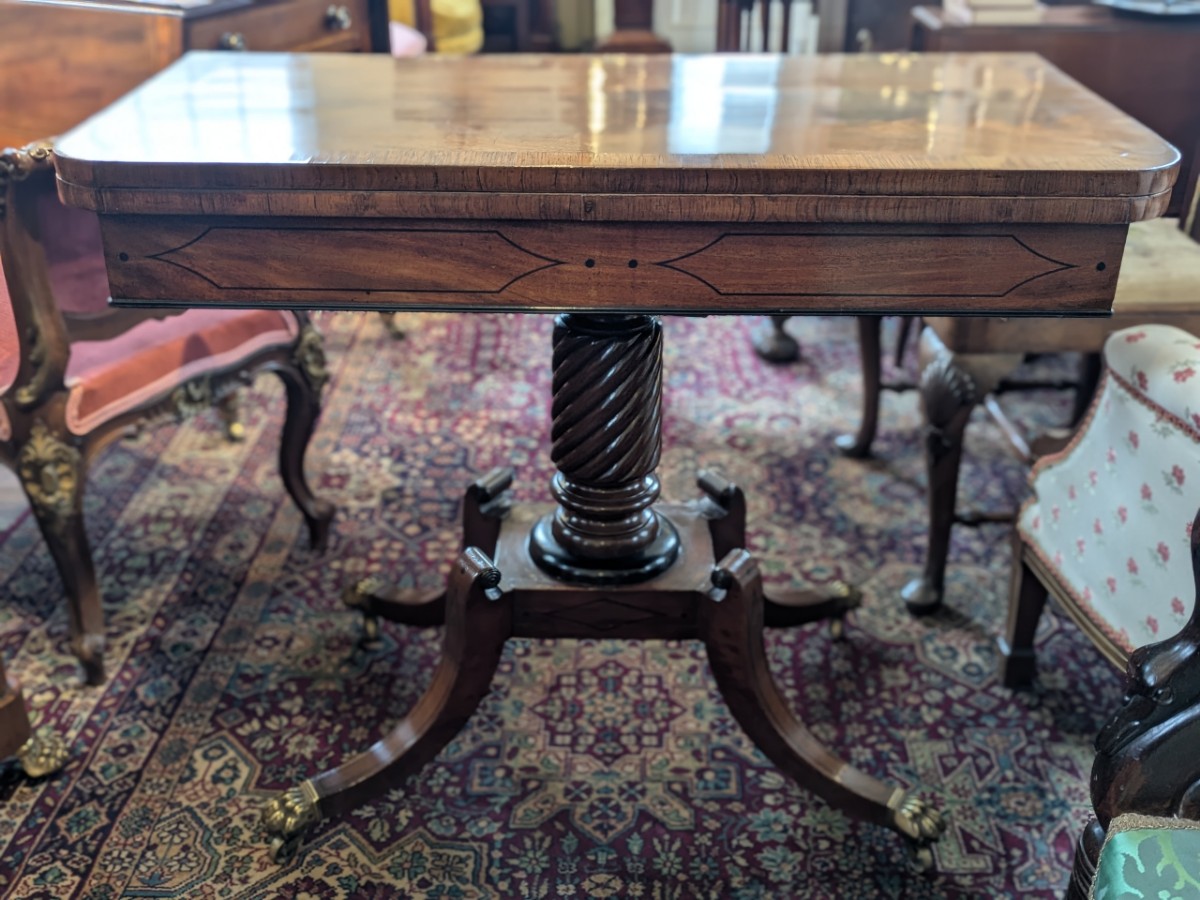 Regency Mahogany Folding Card Table